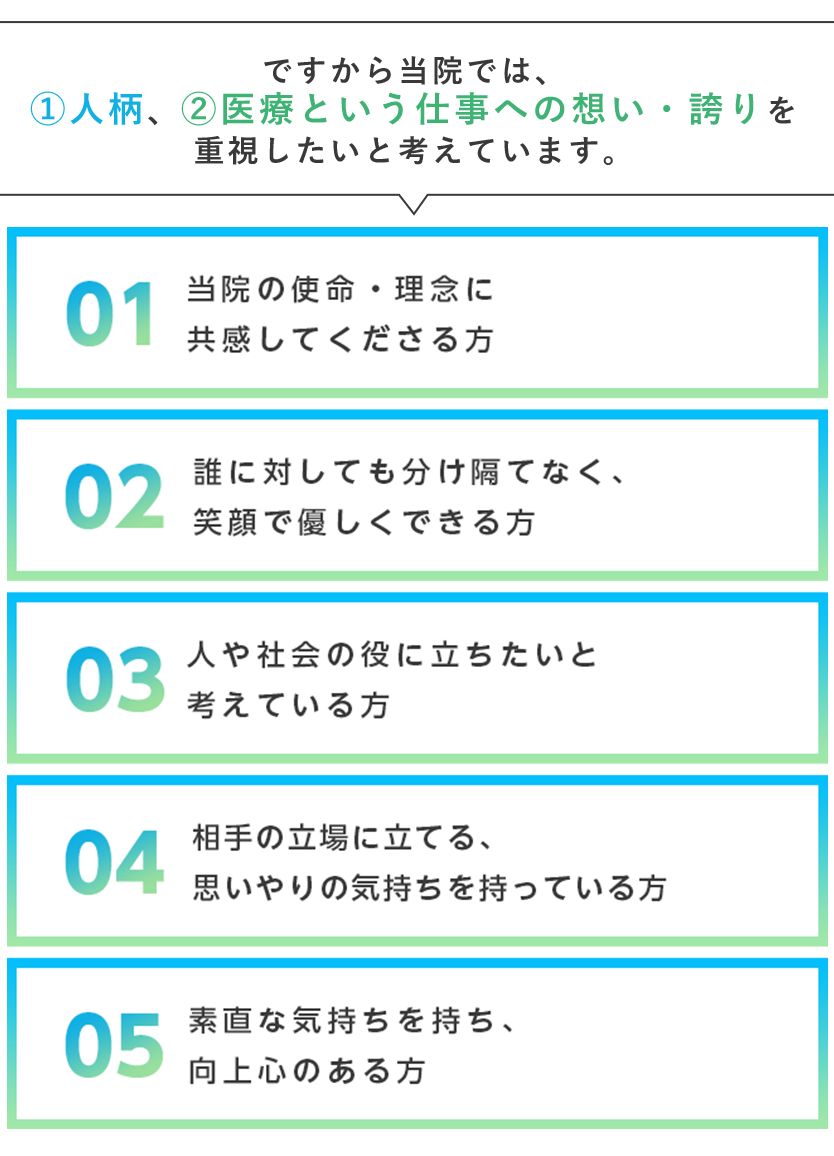 採用基準の5つのポイント
